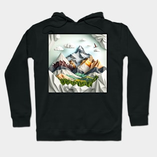 Origami mountains Hoodie